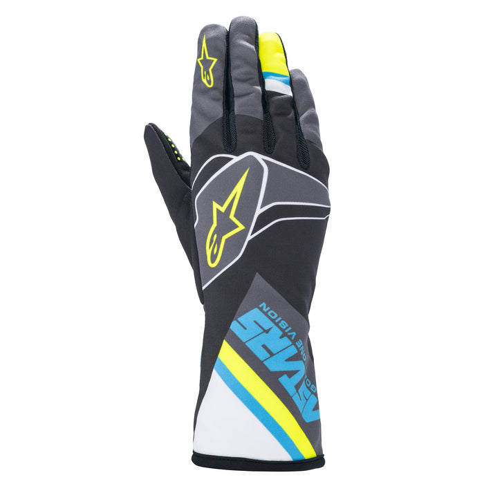 ALPINESTARS TECH-1 K RACE S V2 GRAPHIC GL - BLK CYAN YEL FL - L (3553122-1757-L)