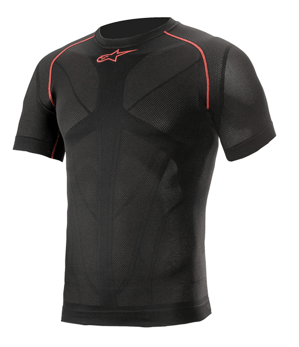 ALPINESTARS RIDE TECH V2 TOP SHORT SLEEVE - BLACK/RED - M/L (4752721-13-M/L)