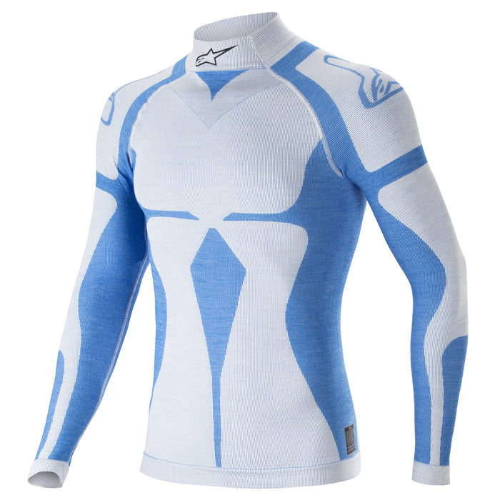 ALPINESTARS ZX TOP EVO V2 L/S - WHITE BLUE - M/L (4755220-27-M/L)