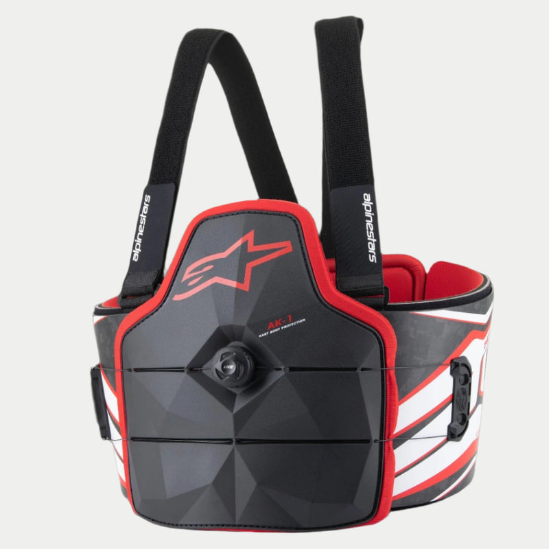 ALPINESTARS AK-1 YOUTH KART BODY PROTECTOR - BLACK WHITE RED - L/XL (6541024-123-L/XL)