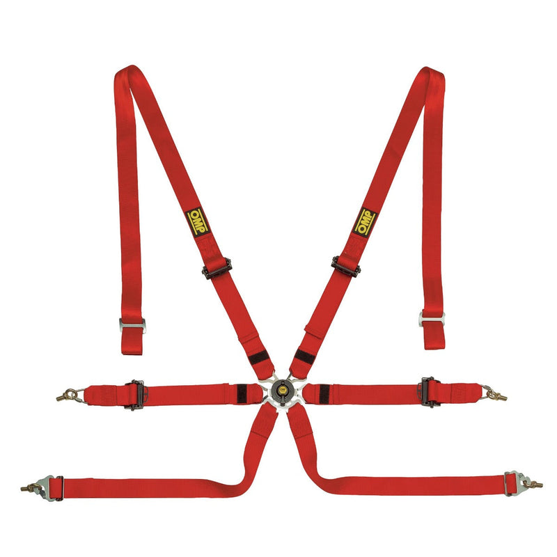 OMP SAFETY HARNESS ONE 2" PULL UP RED FIA 8853-2016 (DA0-0202-A02-061)