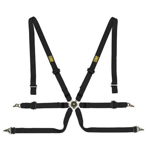 OMP SAFETY HARNESS ONE 2" PULL UP BLACK FIA 8853-2016 (DA0-0202-A02-071)
