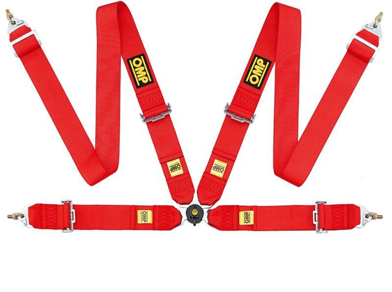 OMP SAFETY HARNESS FIRST 3" 4 POINTS RED FIA 8854/98 (DA0-0801-B01-061)