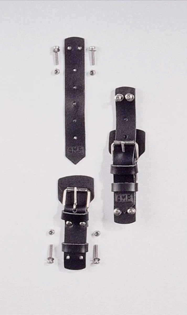 OMP BLACK LEATHER BONNET STRAPS1 (EB0-0487-071)