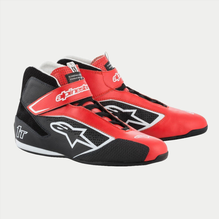 ALPINESTARS TECH-1 T SHOES US - RED/BLACK/WHITE - 5 (2710119-312-5)