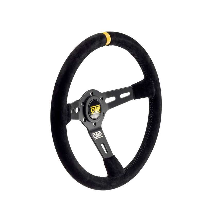 OMP RS STEERING WHEEL BLACK/YELLOW D. 350 (OD0-2055-071)