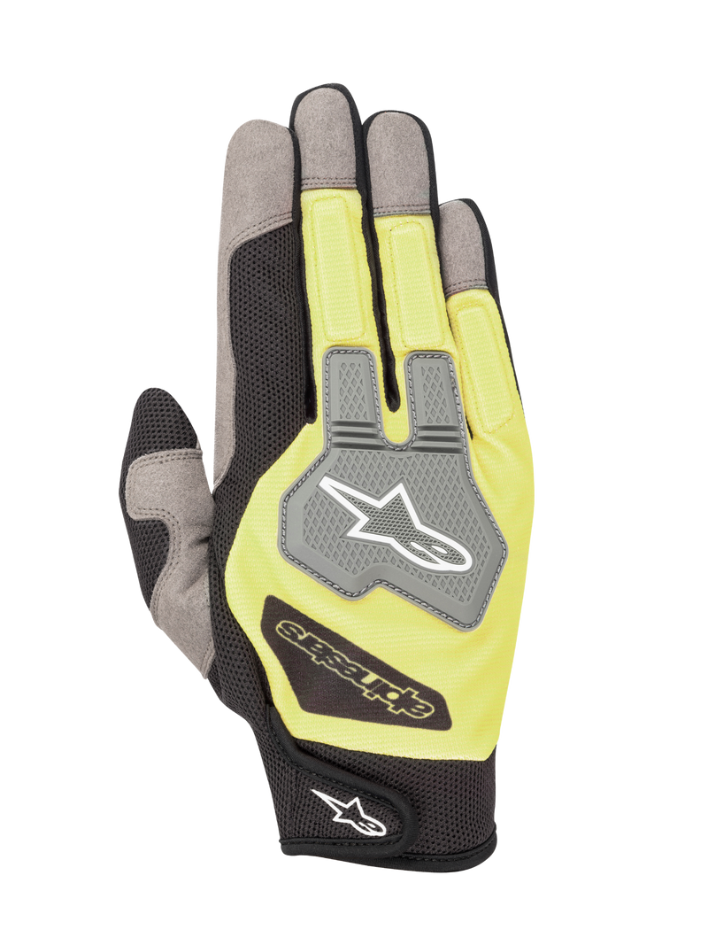 ALPINESTARS ENGINE GLOVES - BLACK YELLOW FLUO - S (3552519-155-S)