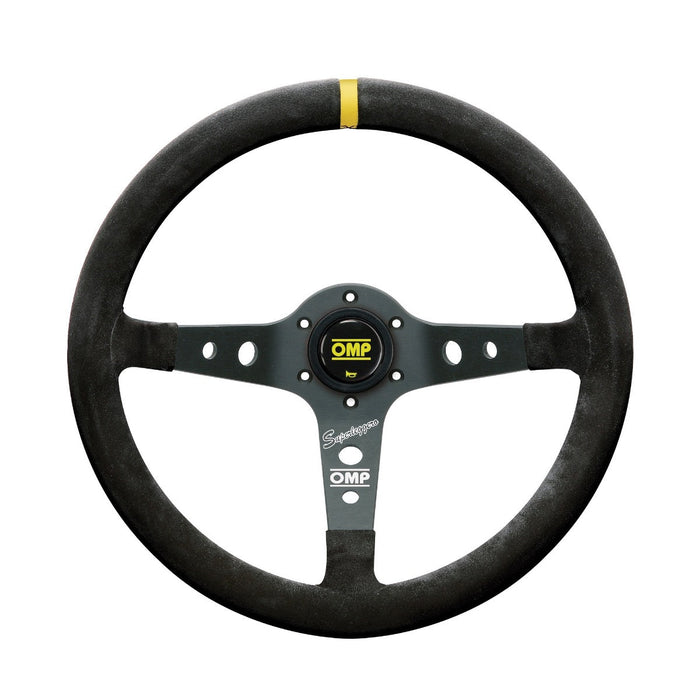 OMP CORSICA SUPERLEGGERO:SUEDE LEATHER 350MM DIAMETER STEERING WHEEL. BLACK - OLD PART NUMBER OD/2021/N (OD0-2021-071)