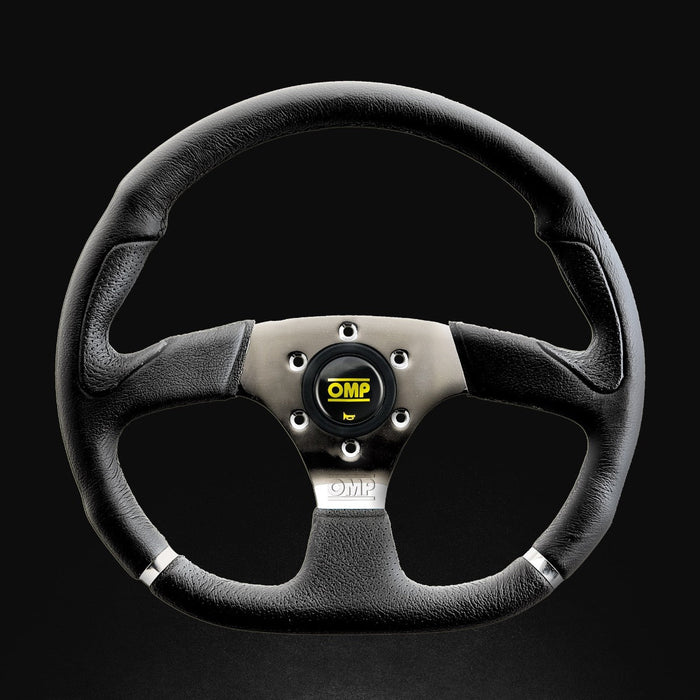 OMP STEERING WHEEL CROMO WITH 3 STEEL SPOKES SUPPLIED WITH HORN BUTTON - OLD PART NUMBER OD/2018/LN (OD0-2018-189)