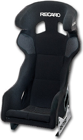RECARO PRO RACER SPG SEAT - VELOUR BLACK BOLSTER, VELOUR BLACK INSERT, WHITE LOGO, 4/5/6 POINT BELT (071.28.UU11)
