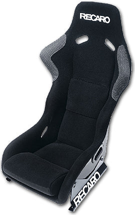 RECARO PROFI SEAT - VELOUR BLACK BOLSTER, VELOUR BLACK INSERT, WHITE LOGO, 4/5/6 POINT BELT (070.91.UU11-01)