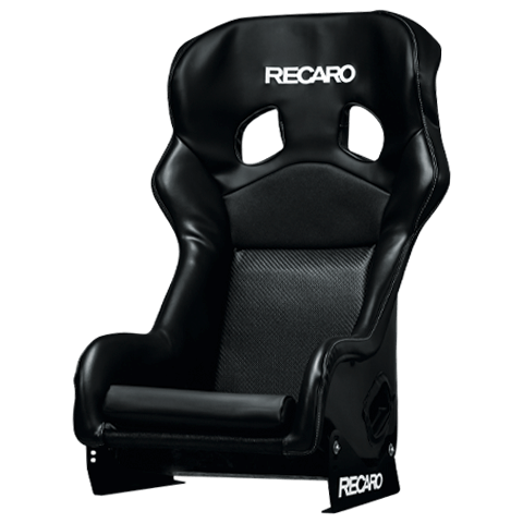 RECARO PRO RACER XL ORV SEAT - VINYL BLACK BOLSTER, VINYL BLACK INSERT, WHITE LOGO, 4/5/6 POINT BELT (071.88.3204-01)