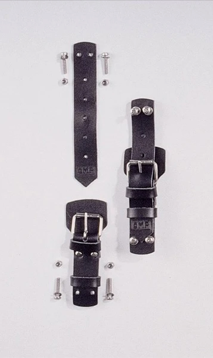 OMP BLACK LEATHER BONNET STRAPS1 - OLD PART NUMBER EB/487/N (EB0-0487-071)