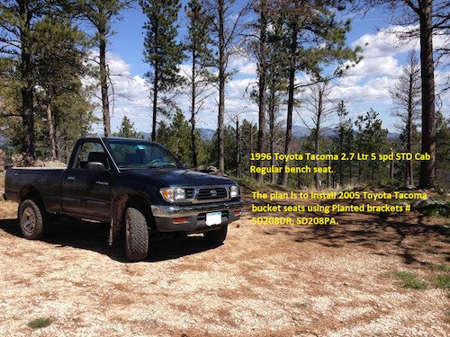 COBRA- Planted Seat Bracket- Toyota Tacoma [Excluding Bench Seat Models] (1995.5-2004) - Passenger / Right